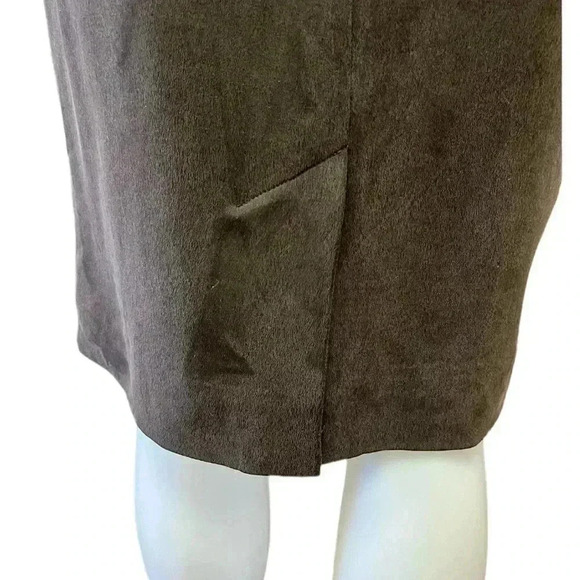 Dana Buchman 100% Silk Brown Lined Pencil Skirt Size 12 - Picture 7 of 14